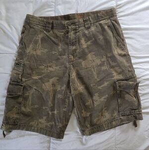 Y2K Eddie Bauer Camo Cargos Size 35 100% Cotton